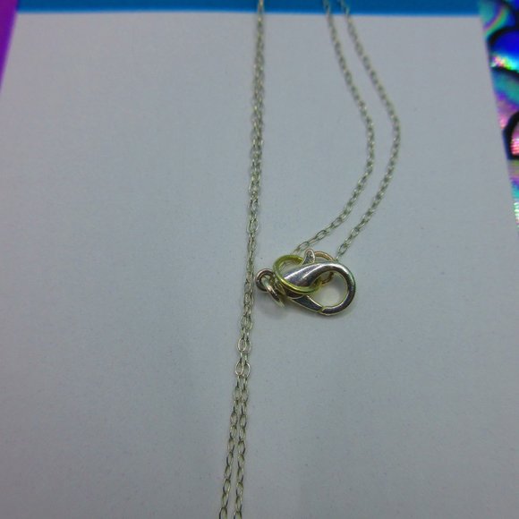 Lavender Aura Quartz Faceted Drop Gemstone 18" Dainty Necklace - Picture 5 of 5